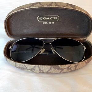 Coach Aviator Blue Sunglasses